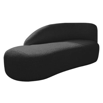 Divã Recamier Curvo Luna 140cm Lado Esquerdo Suede - Adj Decor Cor Bordô
