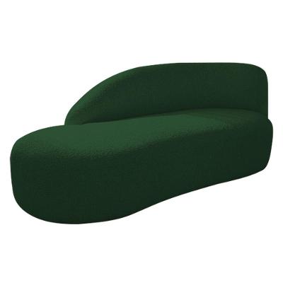 Divã Recamier Curvo Luna 160cm Lado Esquerdo Suede Cor Verde