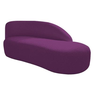 Divã Recamier Curvo Luna 185cm Lado Direito Suede Cor Roxo
