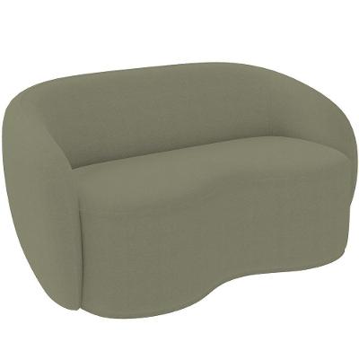 Sofá 3 Lugares 180cm Sala De Estar Living Oscar K01 Bouclê Verde