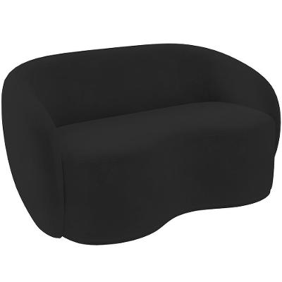 Sofá 3 Lugares 160cm Sala De Estar Living Oscar K01 Veludo Preto
