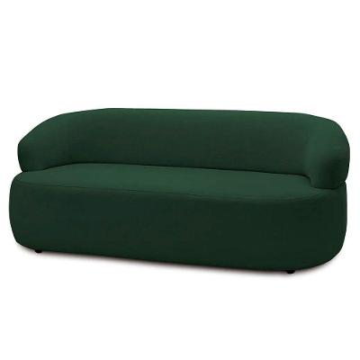 Sofá 2 Lugares Living Orgânico Sala De Estar 140cm Conka F05 Veludo Verde Mpozenato
