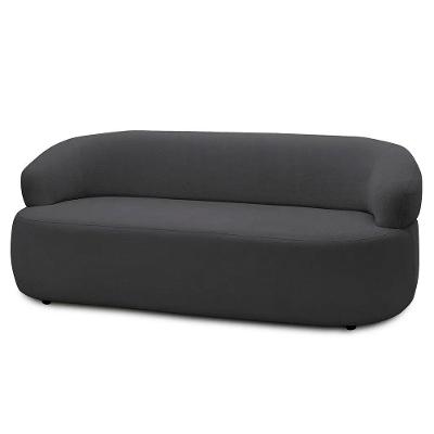 Sofá 2 Lugares Living Orgânico Sala De Estar 140cm Conka F05 Bouclê Grafite Mpozenato