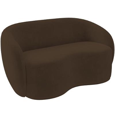 Sofá 3 Lugares 180cm Sala De Estar Living Oscar K01 Veludo Marrom