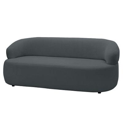 Sofá 3 Lugares Living Orgânico Sala De Estar 170cm Conka F05 Veludo Grafite Mpozenato