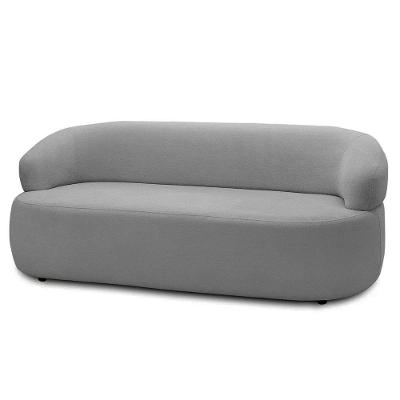 Sofá 3 Lugares Living Orgânico Sala De Estar 170cm Conka F05 Bouclê Cinza Mpozenato