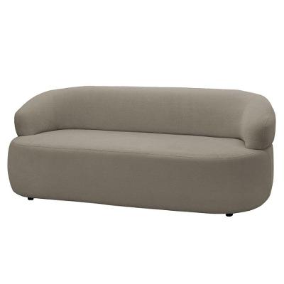 Sofá 2 Lugares Living Orgânico Sala De Estar 140cm Conka F05 Bouclê Marrom Mpozenato