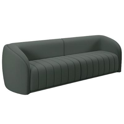 Sofá 04 Lugares Para Sala De Estar 292 Cm Lazio M03 Veludo Cinza - Lyam Decor