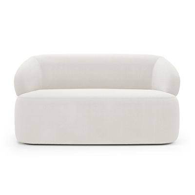 Sofá Orgânico 02 Lugares Living Glee 140cm Bouclê Off White - Desk Design