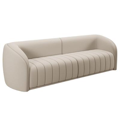 Sofá 04 Lugares Para Sala De Estar 252 Cm Lazio M03 Veludo Bege - Lyam Decor