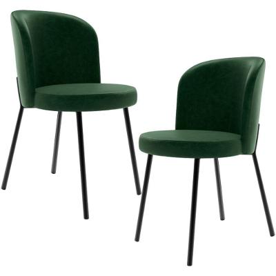 Kit 2 Cadeiras Sala De Jantar Estofada Gavi L02 Couríssimo Verde Musgo