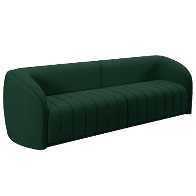 Sofá 05 Lugares Para Sala De Estar 332 Cm Lazio M03 Veludo Verde - Lyam Decor