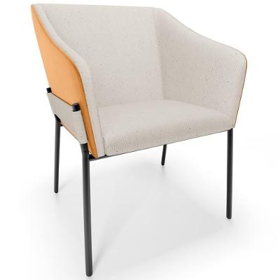 Cadeira Para Sala De Jantar Estar Living Olívia L02 Linho Cru Couríssimo Whisky