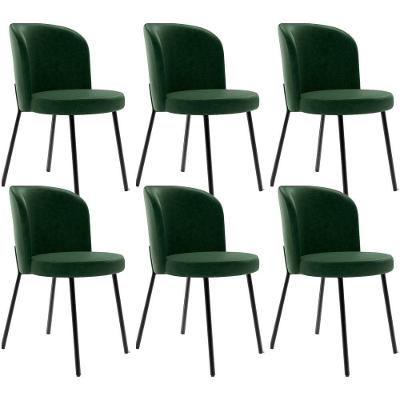 Kit 6 Cadeiras Sala De Jantar Estofada Gavi L02 Couríssimo Verde Musgo
