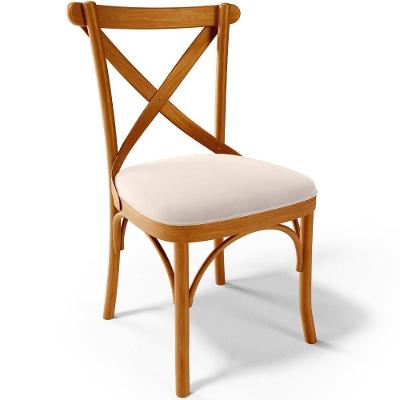Cadeira Para Sala De Jantar E Estar Living Estofada ávila L02 Suede Bege - Lyam