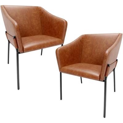 Kit 2 Cadeiras Para Sala De Jantar Estar Living Olívia L02 Couríssimo Camel - Lyam Decor