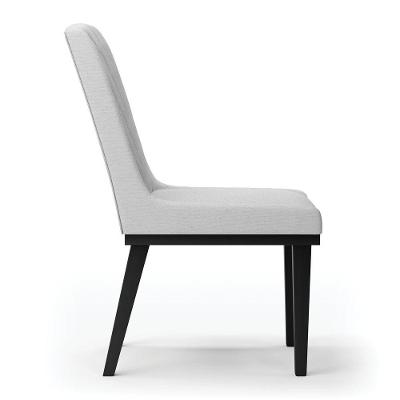 Cadeira Sala De Jantar Base Madeira Preto Kit 10 Sofia Linho D03 - D'rossi Cor Cinza