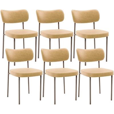 Kit 08 Cadeiras Estofadas Para Sala De Jantar Melina Base Arena L02 Couríssimo Fendi - Lyam Decor