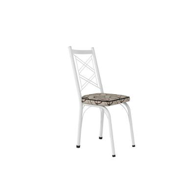 Kit Com 2 Cadeiras Europa 143 Com Base Branco Para Cozinha