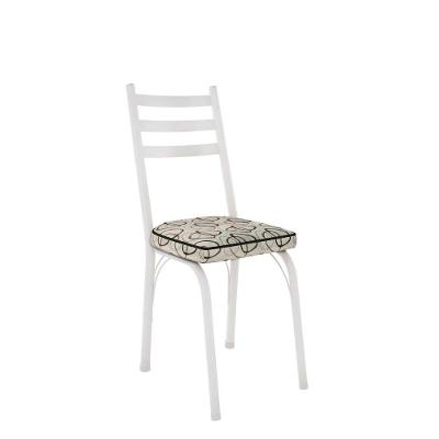 Kit Com 2 Cadeiras Europa 141 Com Base Branco Para Cozinha