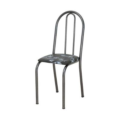 Kit Com 2 Cadeiras América 050 Base Cromo Preto Para Cozinha