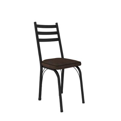 Kit Com 2 Cadeiras Europa 141 Com Base Preto Para Cozinha