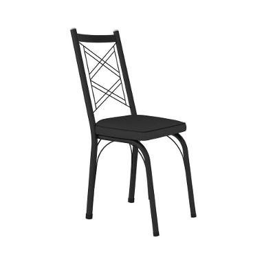 Kit Com 2 Cadeiras Europa 143 Com Base Preto Para Cozinha
