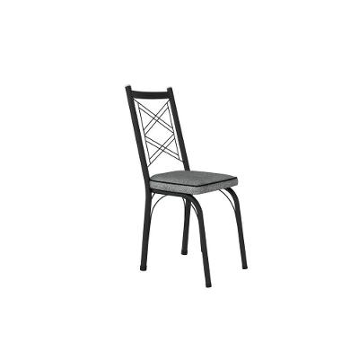 Kit Com 2 Cadeiras Europa 143 Com Base Preto Para Cozinha