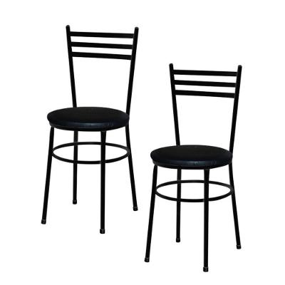 2 Cadeiras Para Mesa Epoxi Preto Cor:preto