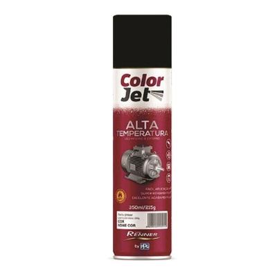 Tinta Spray Color Jet Alta Temperatura Renner Preto 400 Ml