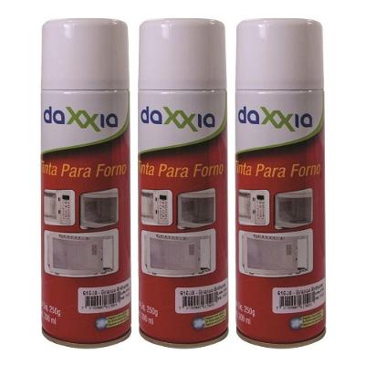 3 Spray Tinta Branca Forno Microondas Daxxia 300ml