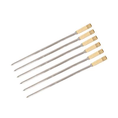 Espeto Simples Inox 60cm Kit 6 Peças - Gudim