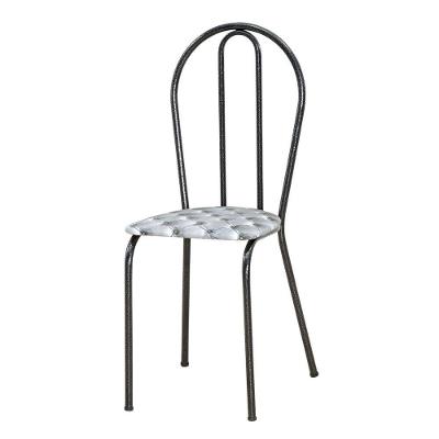Kit Com 2 Cadeiras América 004 Base Cromo Preto Cozinha