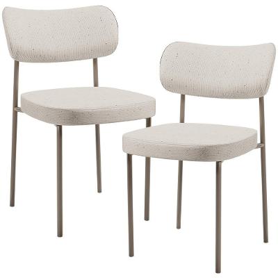 Kit 02 Cadeiras Para Sala De Jantar Melina Base Arena L02 Linho Cru - Lyam Decor