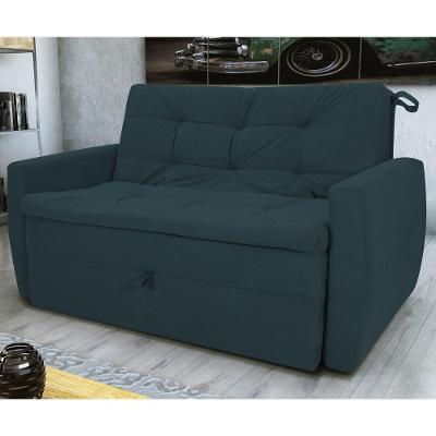 Sofá Cama Para Sala De Estar Hiro Suede Petróleo