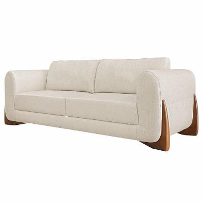 Sofá 2 Lugares 180cm Pés Em Madeira Buzz Off White Rústico