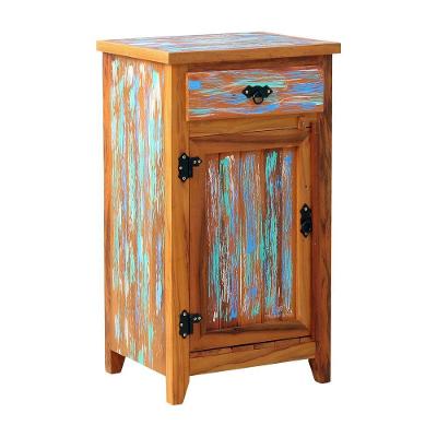 Armário Balcão Arcais 50 Cm 1 Porta Madeira Maciça Pátina