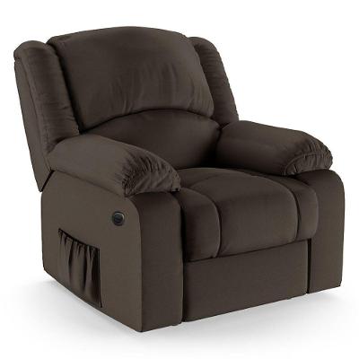 Poltrona Do Papai Reclinável Melim Power Elétrica Massagem Pu Fh1 - D'rossi Cor Marrom