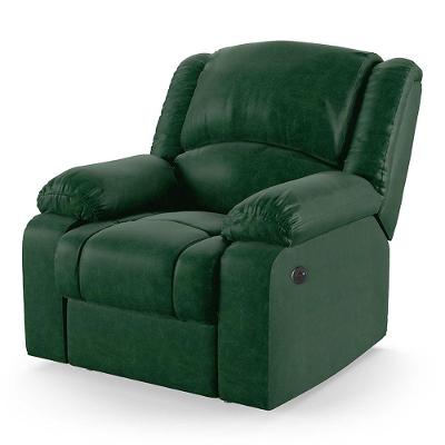 Poltrona Do Papai Reclinável Melim Power Elétrica Usb Pu Fh1 - D'rossi Cor Verde