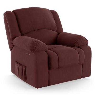 Poltrona Do Papai Reclinável Melim Power Touch Usb Veludo Vinho Fh1 - D'rossi