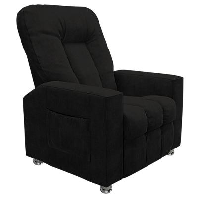 Poltrona Do Papai Reclinável Para Cinema Sora Veludo Fh1 - D'rossi Cor Preto