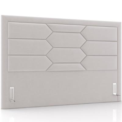 Cabeceira Cama Box Casal 140cm Estofada Nora P05 Veludo Cinza - Lyam Decor