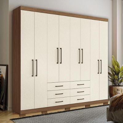 Guarda Roupa 8 Pt E 6 Gv Com Pés Havana Master Santos Andirá Jatoba/areia