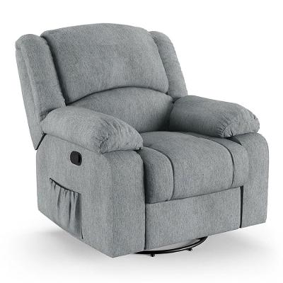 Poltrona Do Papai Reclinável Melim Glider Giratória Linho Fh1 - D'rossi Cor Cinza