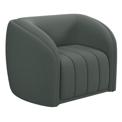 Poltrona Decorativa Para Sala De Estar Lazio M03 Veludo Cinza - Lyam Decor
