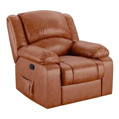 Poltrona Do Papai Reclinável Melim Zero Wall Pu Brilho Fh1 - D'rossi Cor Caramelo
