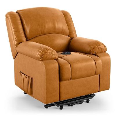 Poltrona Do Papai Reclinável Melim Elevação Lift Elétrico Pu Fh1 - D'rossi Cor Whisky