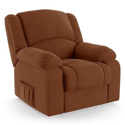 Poltrona Do Papai Reclinável Melim Power Touch Massagem Veludo Terracota Fh1 - D'rossi