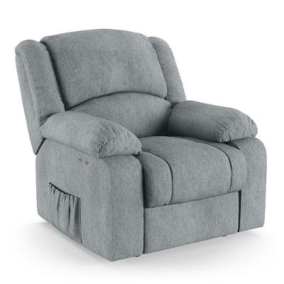 Poltrona Do Papai Reclinável Melim Power Touch Massagem Linho Fh1 - D'rossi Cor Cinza