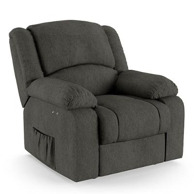 Poltrona Do Papai Reclinável Melim Power Touch Massagem Linho Fh1 - D'rossi Cor Grafite